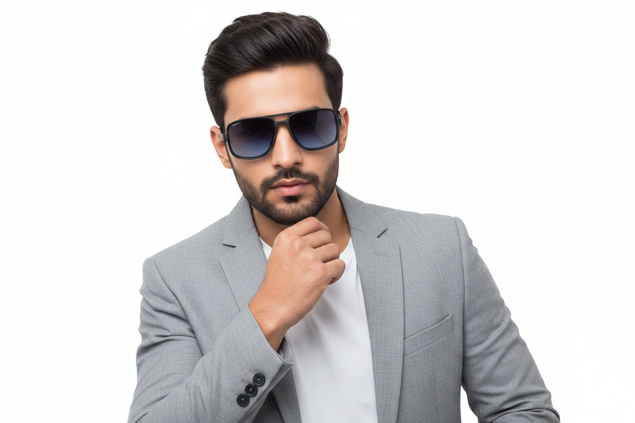 K142a. Men’s Celebrity sunglass UV400 Retina protected cooling glass
