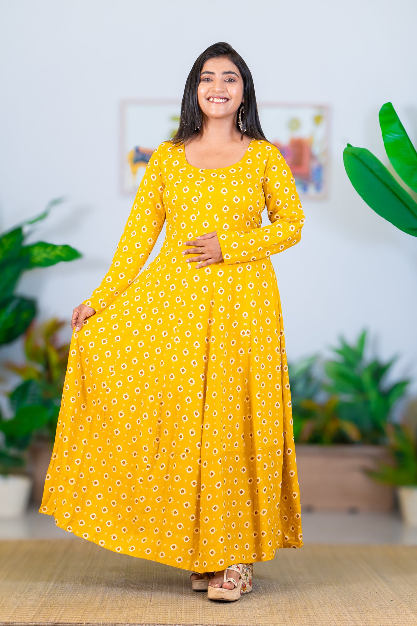 Hyrr Tekka  Gown Yellow
