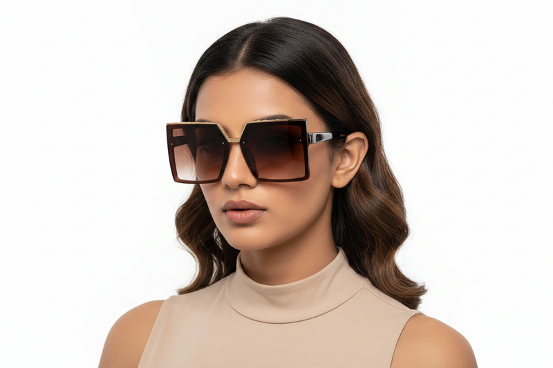 Q97a. Premium bold black sunglass UV400 Retina protected cooling glass