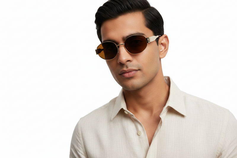 897b. Unisex metal trendy Sunglasses, UV400 Retina Protection,Cooling Shield