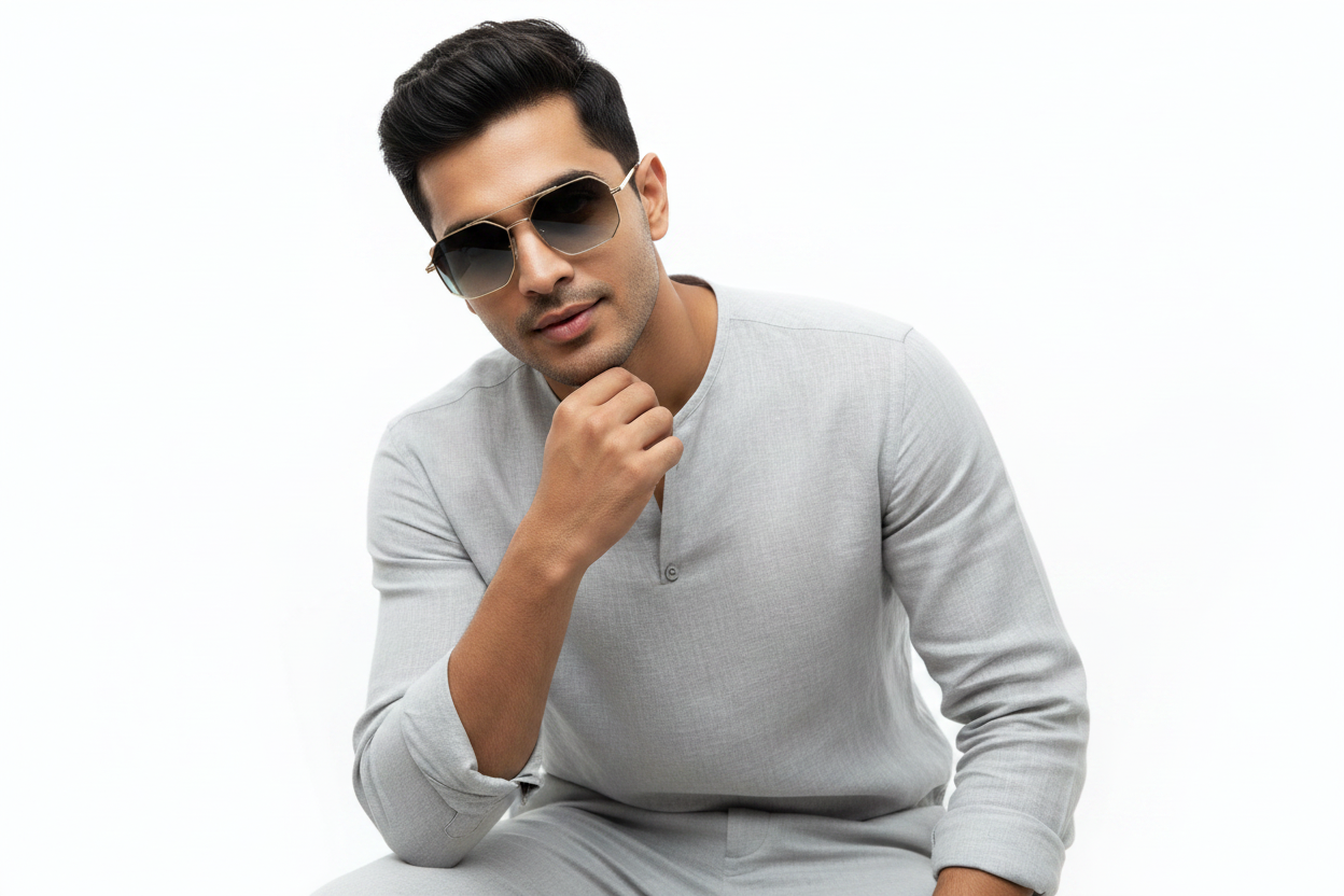 974c. Mens King metal sunglass UV400 Retina protected cooling glass
