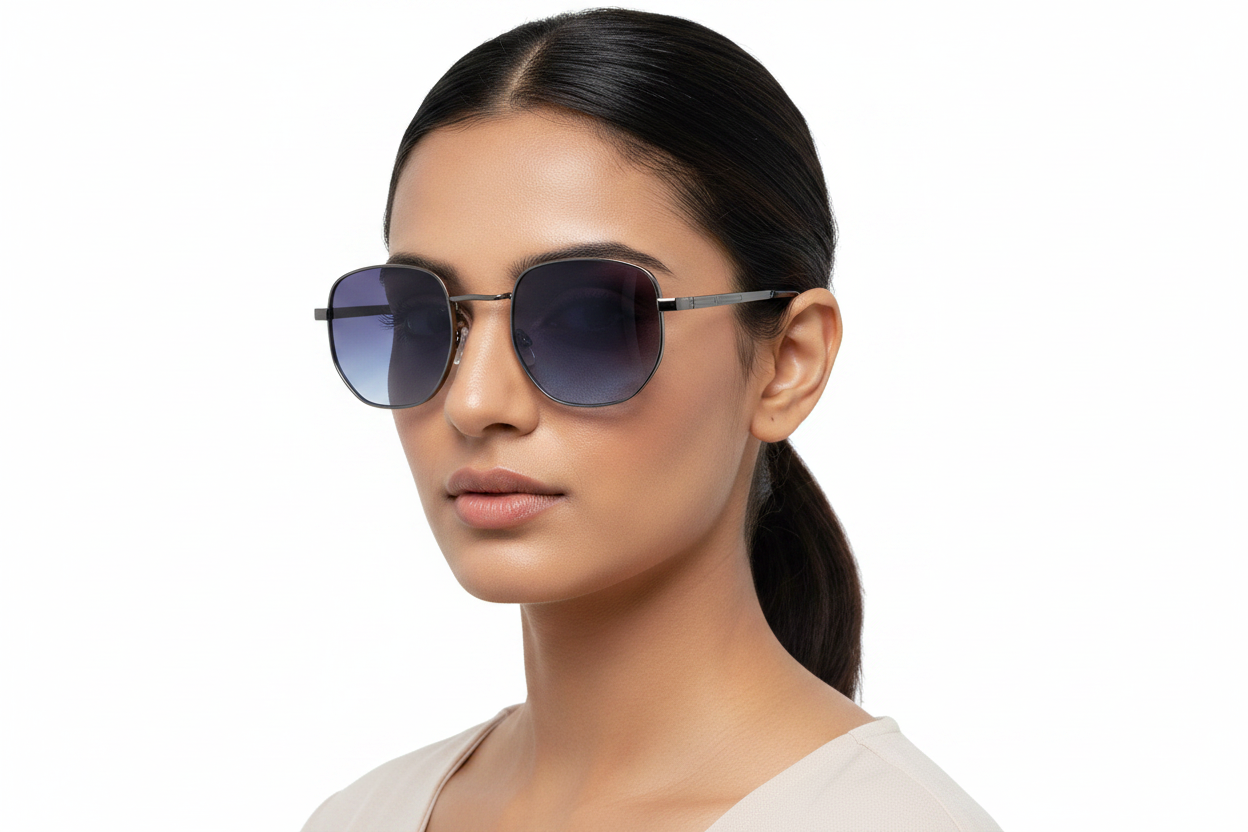 U555B . Unisex metal trendy Sunglasses, UV400 Retina Protection,Cooling Shield