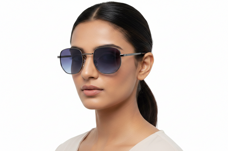 U555B . Unisex metal trendy Sunglasses, UV400 Retina Protection,Cooling Shield