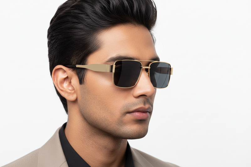 K139k. Men’s Exclusive metal Sunglasses UV400,Retina Protection,Cooling Shield