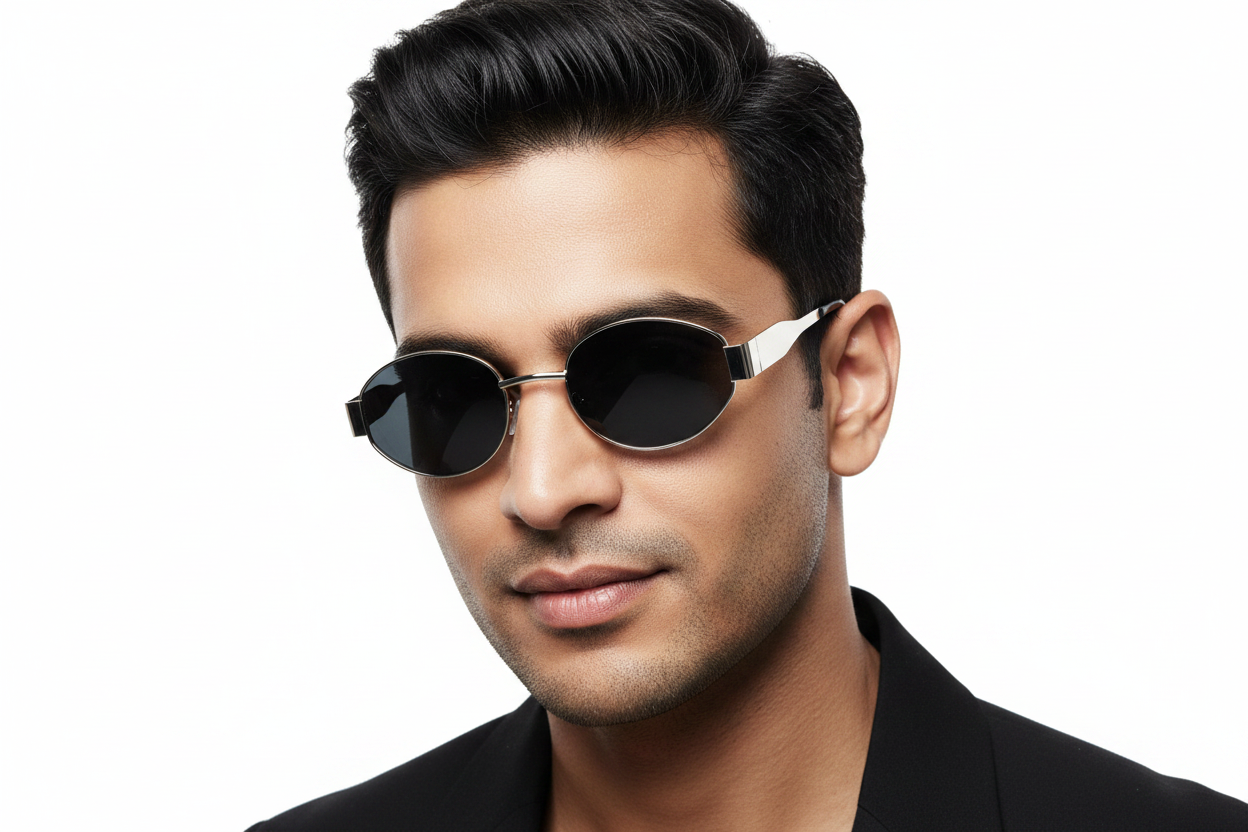 897C. Unisex metal trendy Sunglasses, UV400 Retina Protection,Cooling Shield