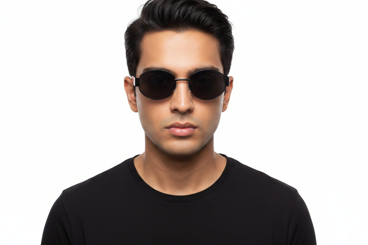 897F. Unisex metal trendy Sunglasses, UV400 Retina Protection,Cooling Shield