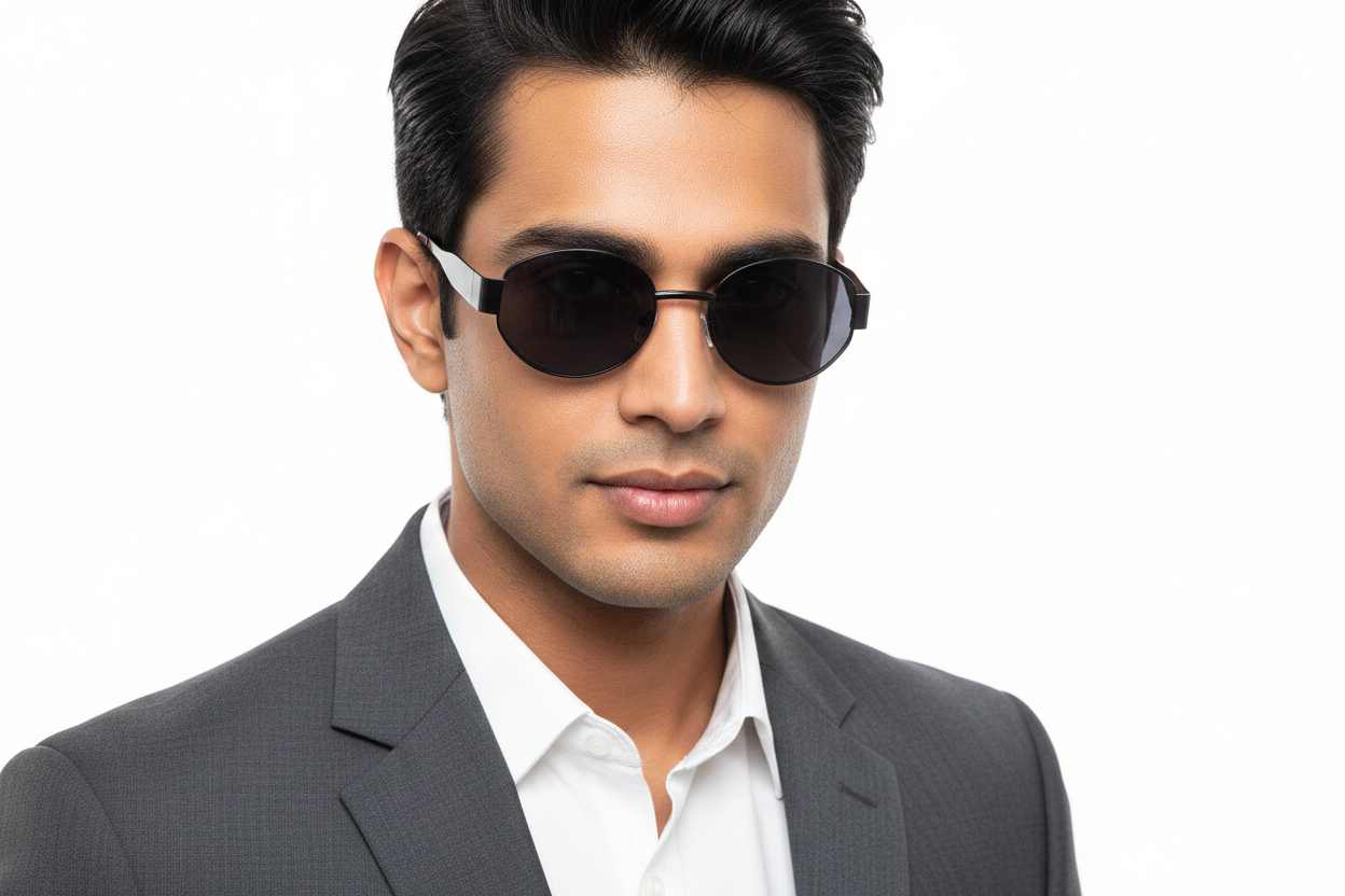 897F. Unisex metal trendy Sunglasses, UV400 Retina Protection,Cooling Shield