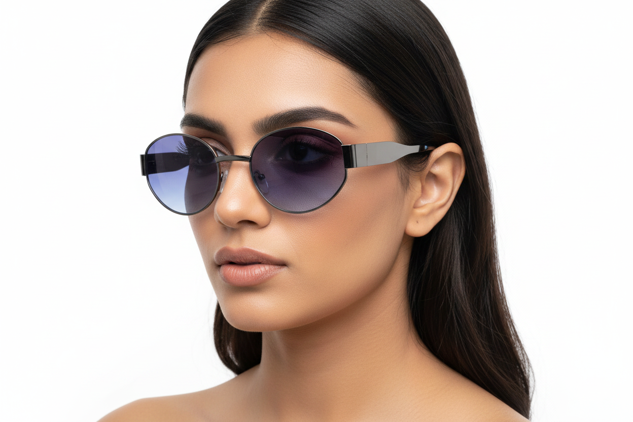 897E. Unisex metal trendy Sunglasses, UV400 Retina Protection,Cooling Shield