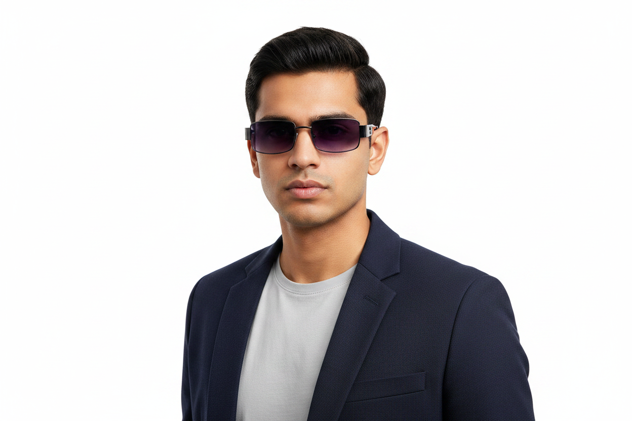 U714A. Unisex metal trendy Sunglasses, UV400 Retina Protection,Cooling Shield