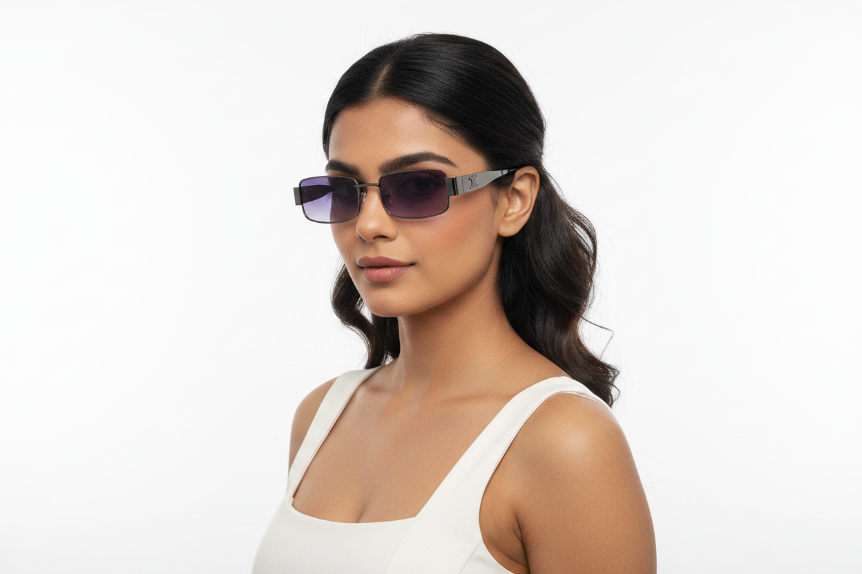 U714A. Unisex metal trendy Sunglasses, UV400 Retina Protection,Cooling Shield