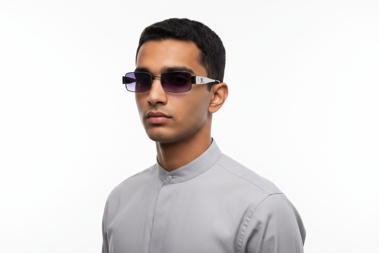 U714A. Unisex metal trendy Sunglasses, UV400 Retina Protection,Cooling Shield