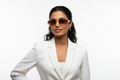U714B. Unisex metal trendy Sunglasses, UV400 Retina Protection,Cooling Shield