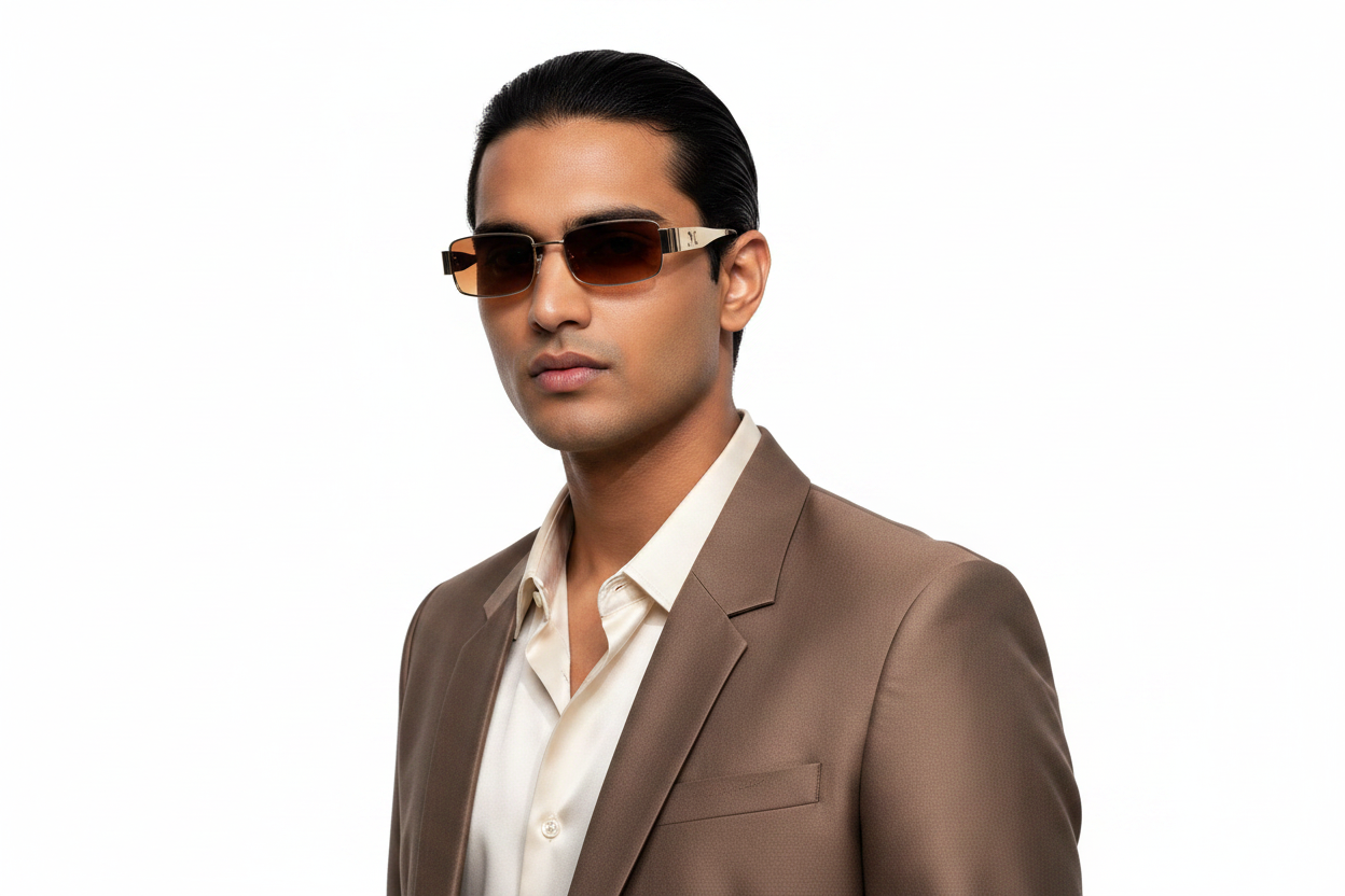 U714B. Unisex metal trendy Sunglasses, UV400 Retina Protection,Cooling Shield