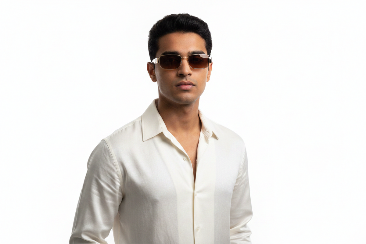 U714B. Unisex metal trendy Sunglasses, UV400 Retina Protection,Cooling Shield