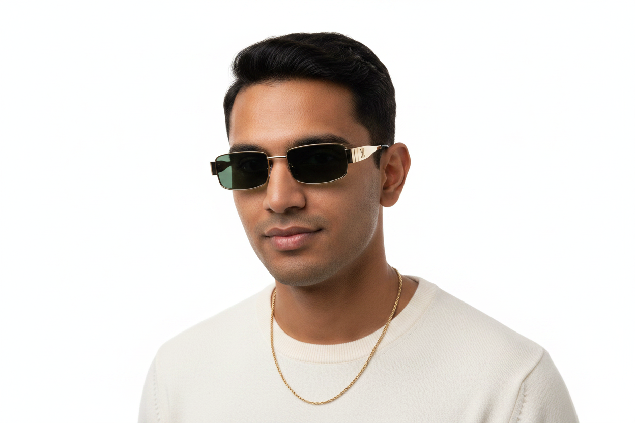 U714D. Unisex metal trendy Sunglasses, UV400 Retina Protection,Cooling Shield