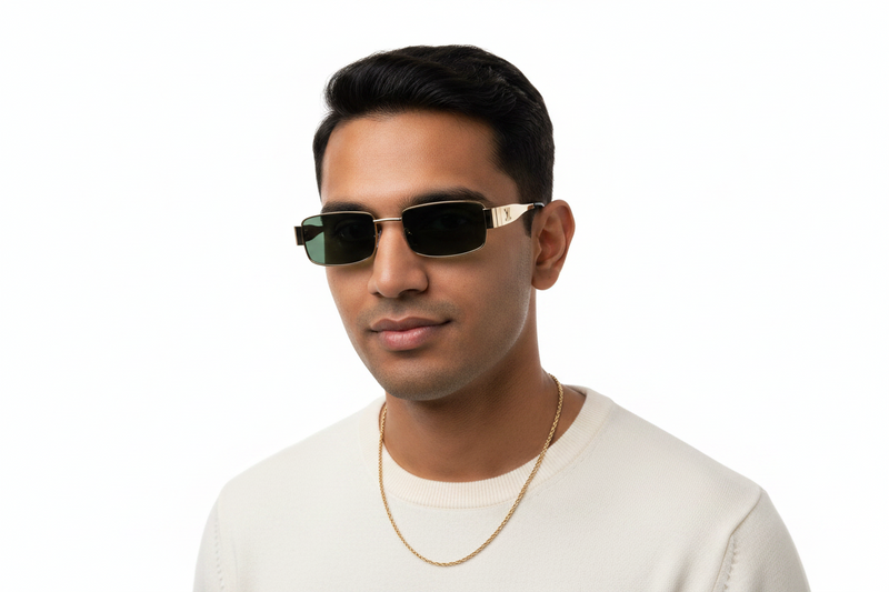 U714D. Unisex metal trendy Sunglasses, UV400 Retina Protection,Cooling Shield