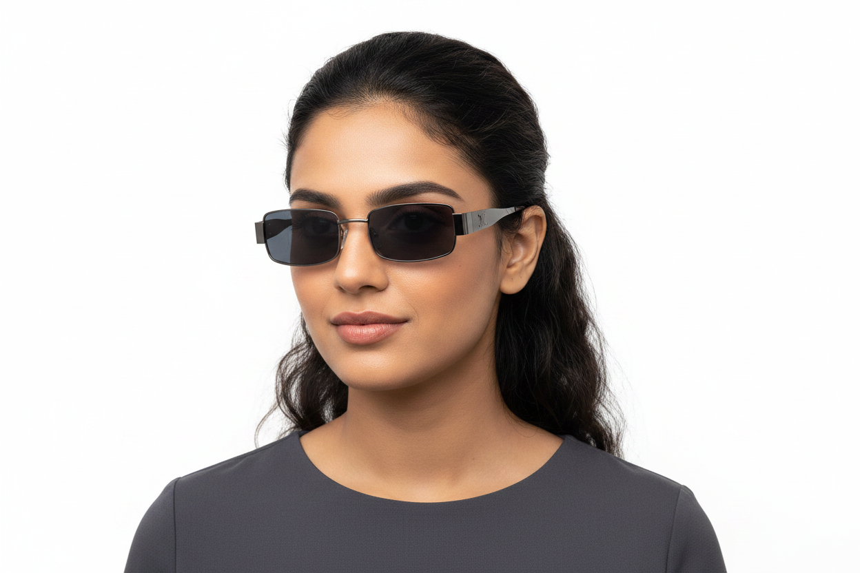 U714E. Unisex metal trendy Sunglasses, UV400 Retina Protection,Cooling Shield