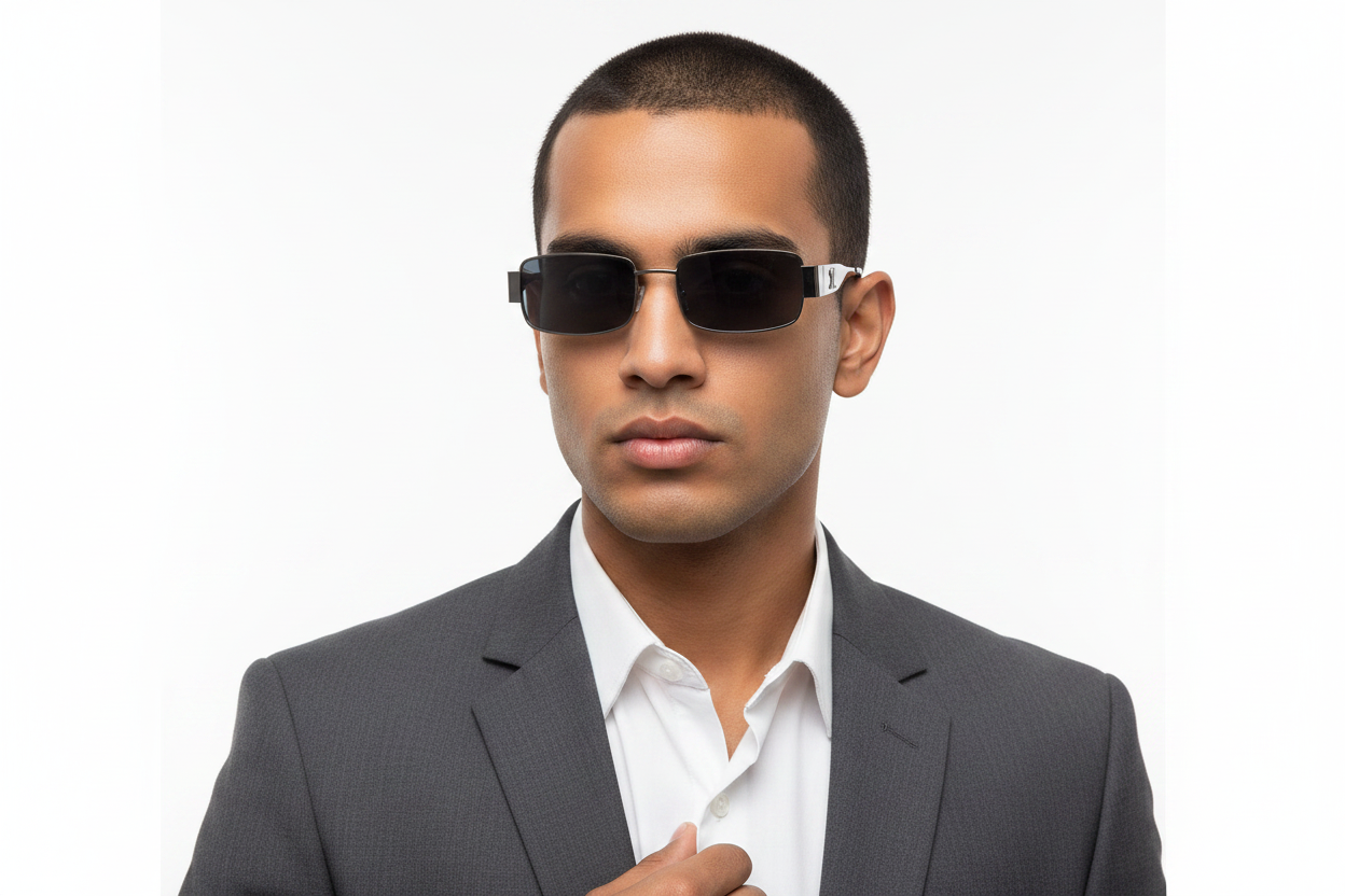 U714E. Unisex metal trendy Sunglasses, UV400 Retina Protection,Cooling Shield