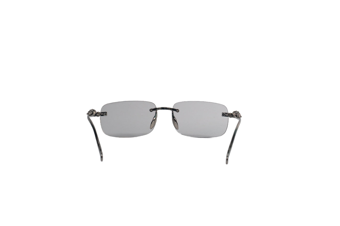 951A. Unisex metal Rimless sunglass UV400 Retina protected cooling glass