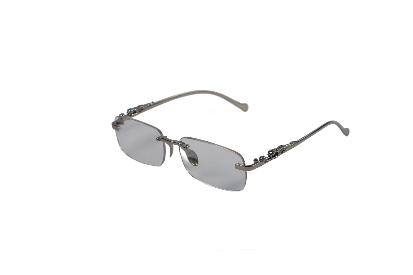 951A. Unisex metal Rimless sunglass UV400 Retina protected cooling glass