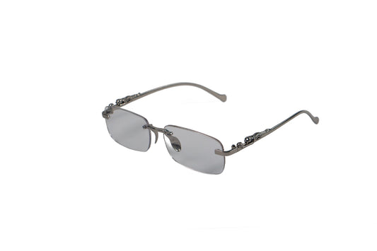 951A. Unisex metal Rimless sunglass UV400 Retina protected cooling glass