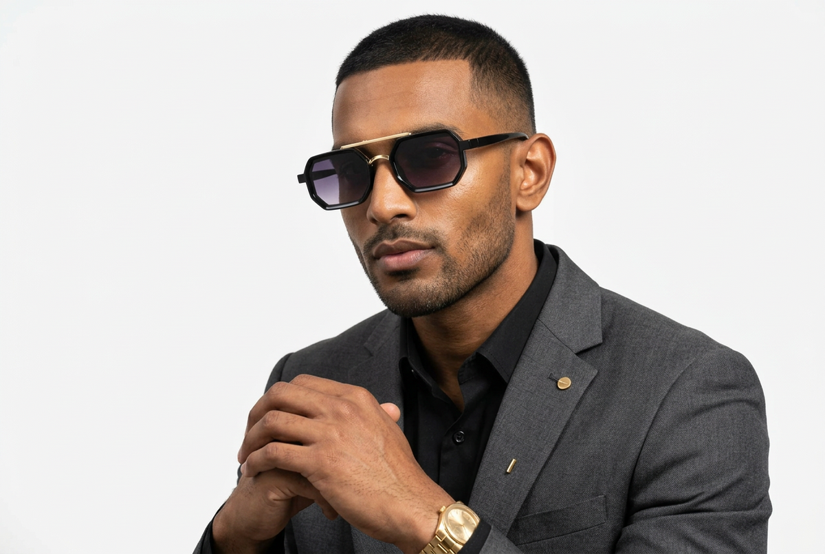 k167B. Men’s Celebrity sunglass UV400 Retina protected cooling glass