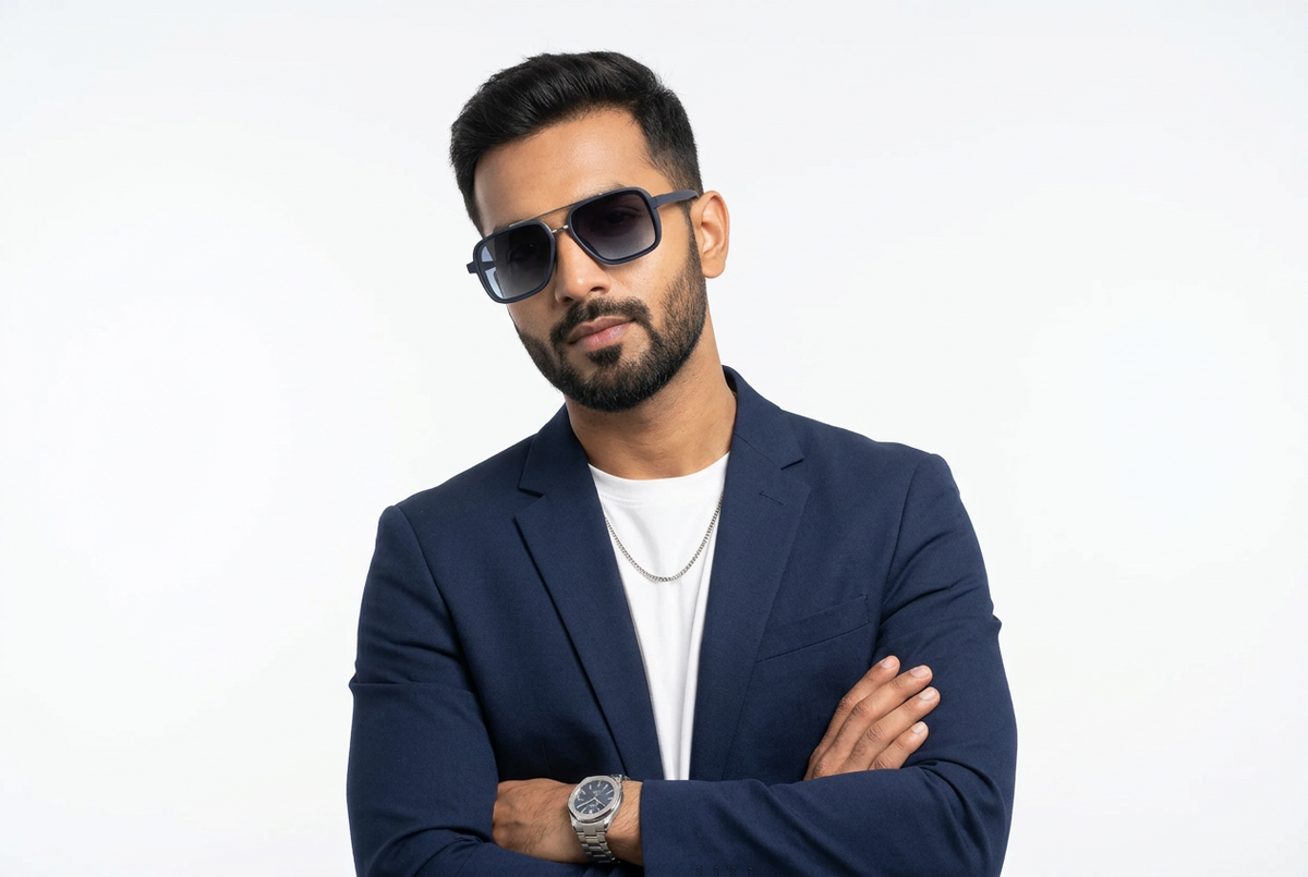 K168F. Men’s Celebrity sunglass UV400 Retina protected cooling glass