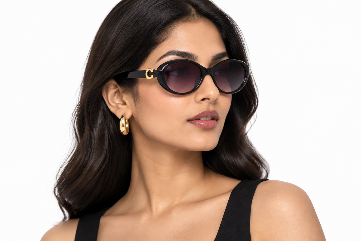 Q180A. Celebrity cat eye sunglasses UV400 Retina protected cooling glass