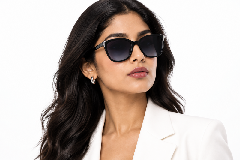 Q181A. Celebrity cat eye sunglasses UV400 Retina protected cooling glass