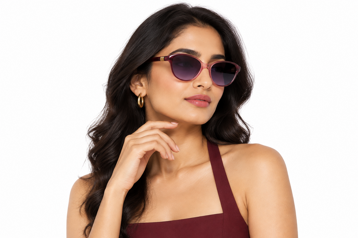 Q182A. Celebrity cat eye sunglasses UV400 Retina protected cooling glass