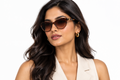 Q182C. Celebrity cat eye sunglasses UV400 Retina protected cooling glass