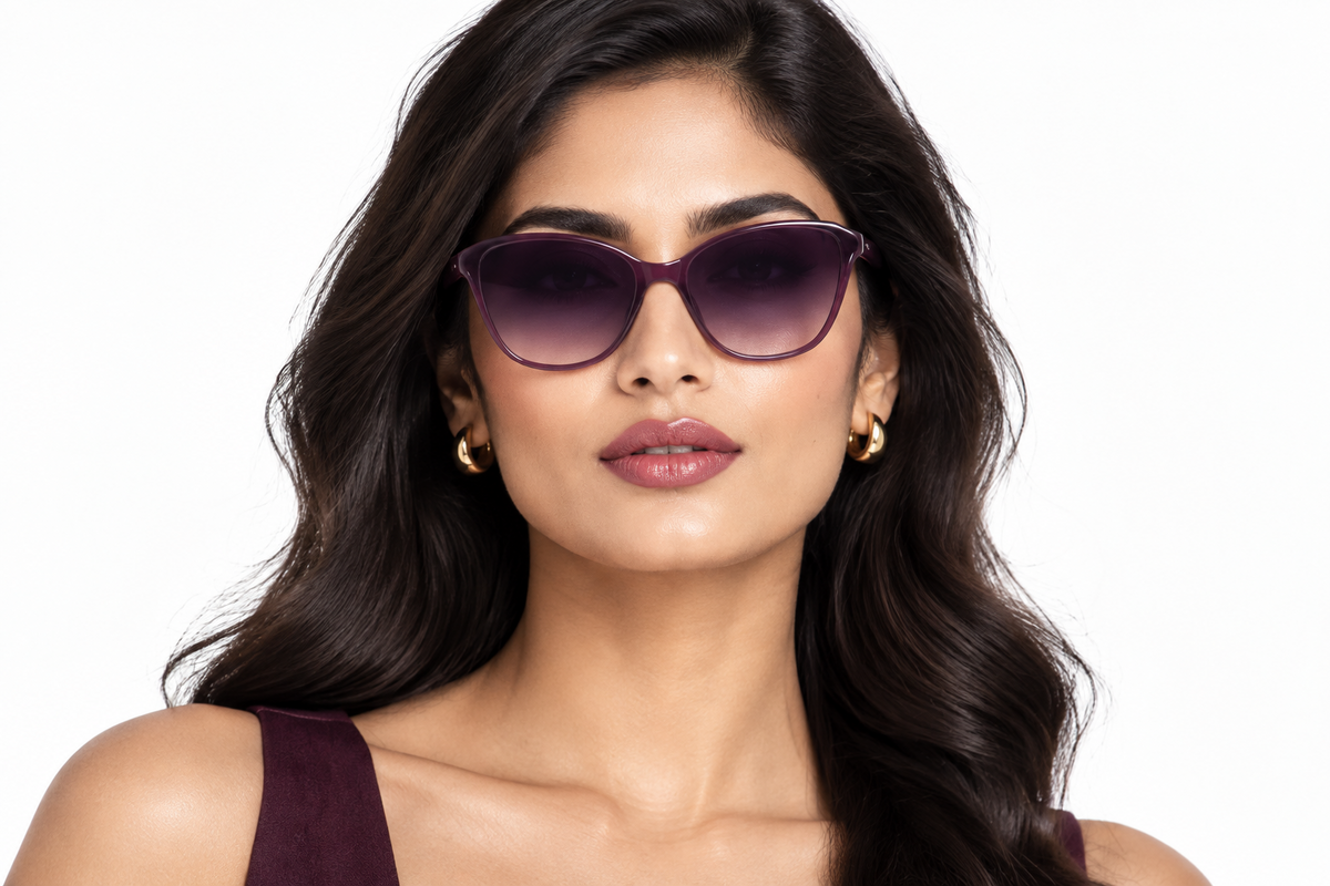Q182D. Celebrity cat eye sunglasses UV400 Retina protected cooling glass