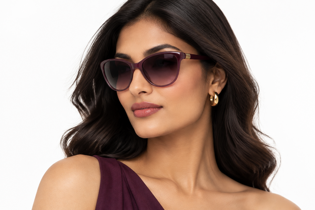 Q182D. Celebrity cat eye sunglasses UV400 Retina protected cooling glass