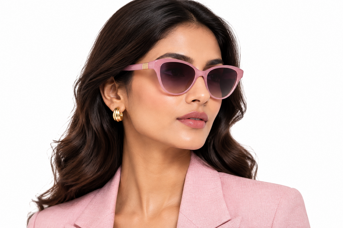 Q182E. Celebrity cat eye sunglasses UV400 Retina protected cooling glass