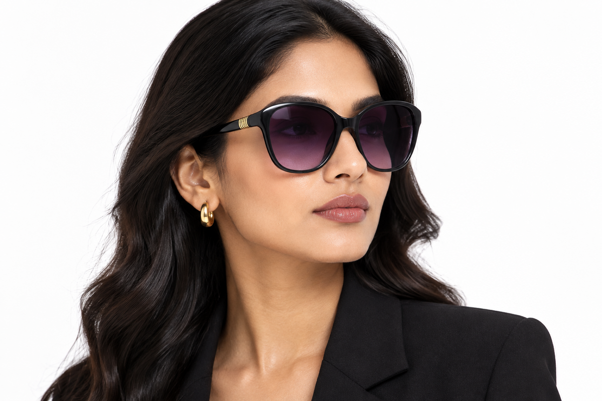 Q182F. Celebrity cat eye sunglasses UV400 Retina protected cooling glass