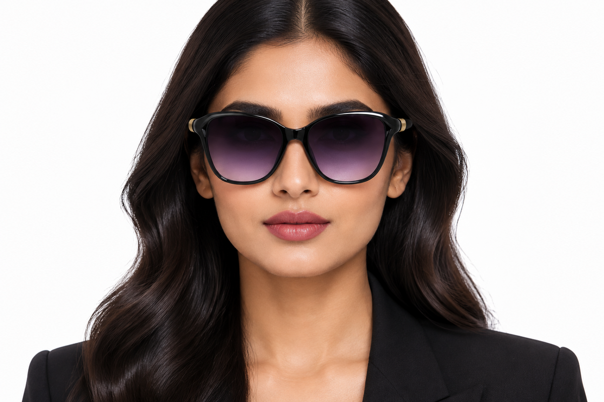 Q182F. Celebrity cat eye sunglasses UV400 Retina protected cooling glass