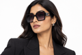 Q183B. Celebrity cat eye sunglasses UV400 Retina protected cooling glass