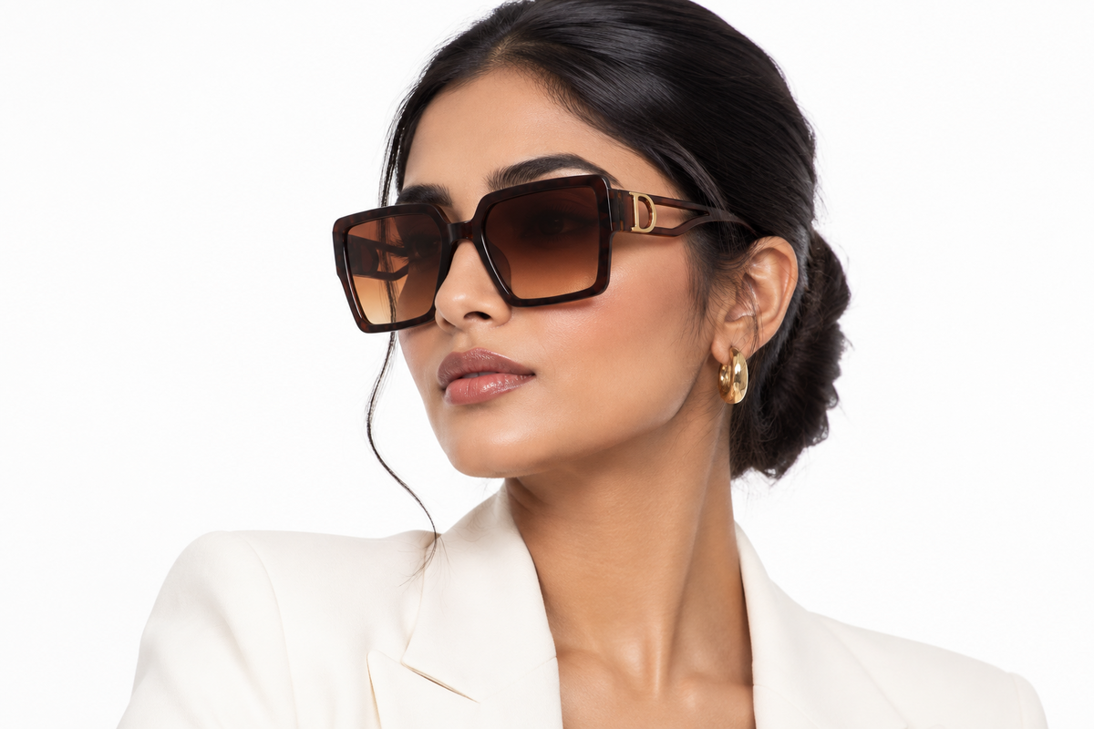 Q183G. Celebrity cat eye sunglasses UV400 Retina protected cooling glass