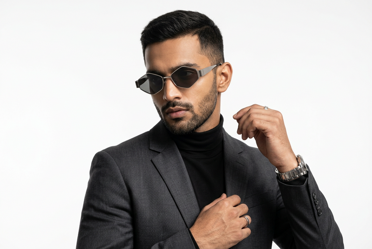 896c. Unisex metal trendy Sunglasses, UV400 Retina Protection,Cooling Shield