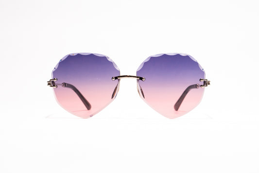 660. Celebrity Rimless diamond cut UV400 Retina protected cooling glass