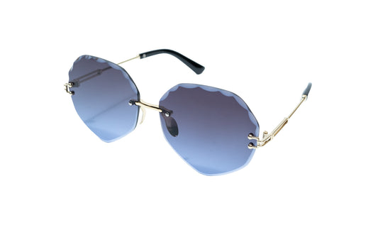 656. Celebrity Rimless diamond cut UV400 Retina protected cooling glass