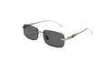 953. Unisex metal Rimless sunglass UV400 Retina protected cooling glass