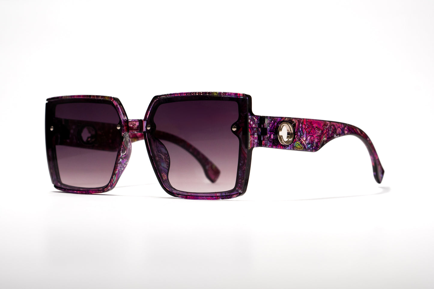 496. Square floral Celebrity UV400 Retina protected cooling glass