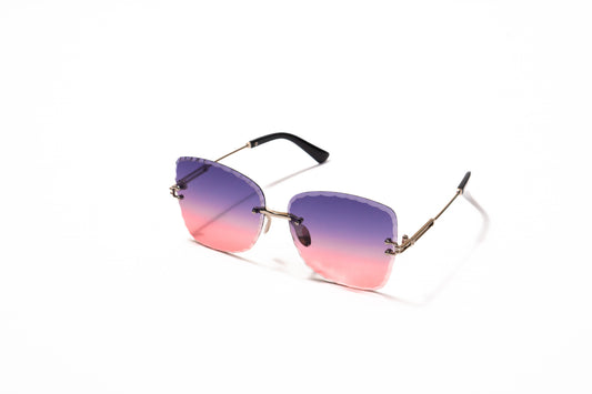 677. Celebrity Rimless diamond cut UV400 Retina protected cooling glass