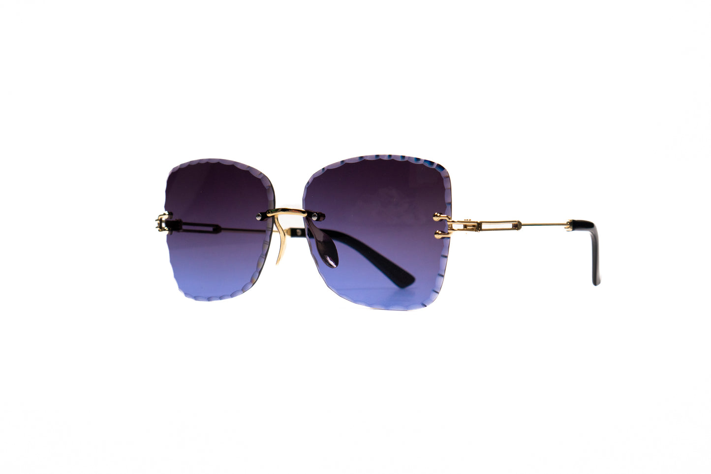 676. Celebrity Rimless diamond cut UV400 Retina protected cooling glass