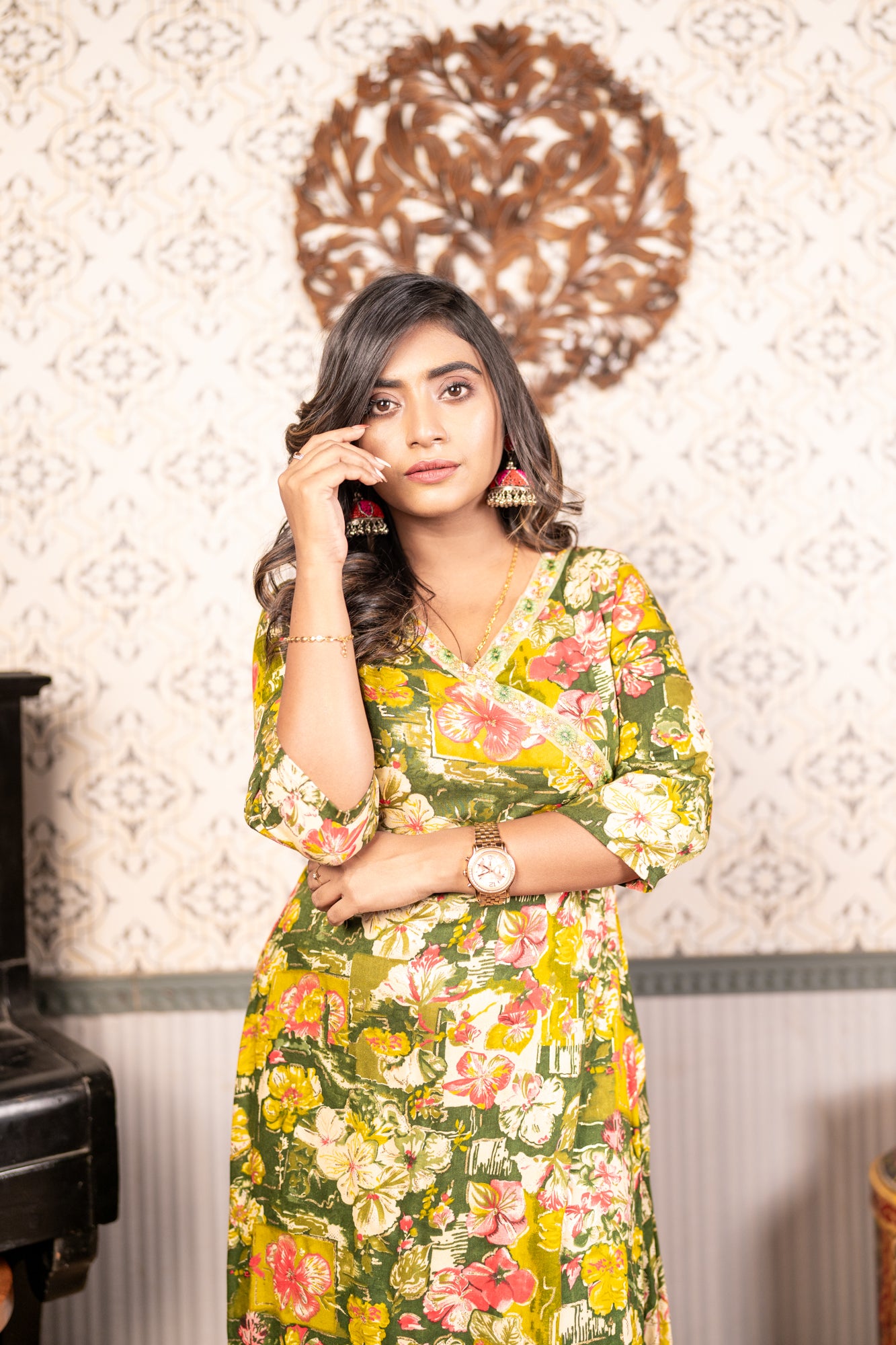Hyrr Pekham  Gown Pesta Green