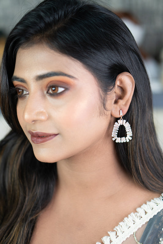 23. Rose gold AD stone Earrings