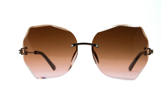 262. Celebrity Rimless diamond cut UV400 Retina protected cooling glass
