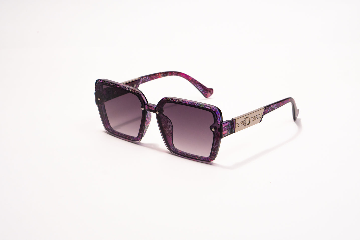 522.Square floral Celebrity UV400 Retina protected cooling glass