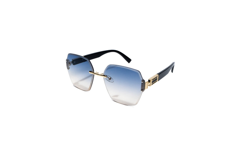 Q40d. Exclusive Rimless sunglass UV400 Retina protected cooling glass